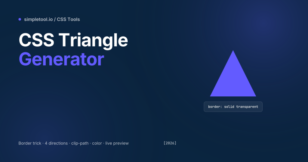 CSS Triangle Generator: Border Trick + Clip-Path [2026]