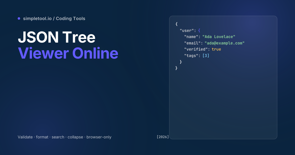 JSON Tree Viewer Online: Validate, Format, Search [2026]