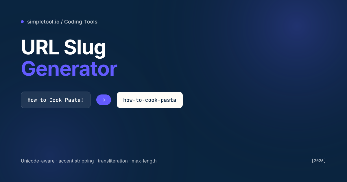URL Slug Generator: SEO-Friendly URLs in Seconds [2026]