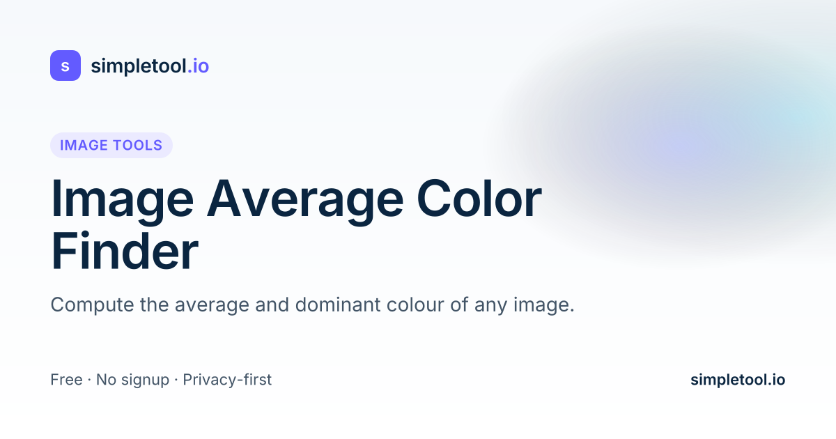 Image Average Color Finder — Free Online Tool | simpletool.io