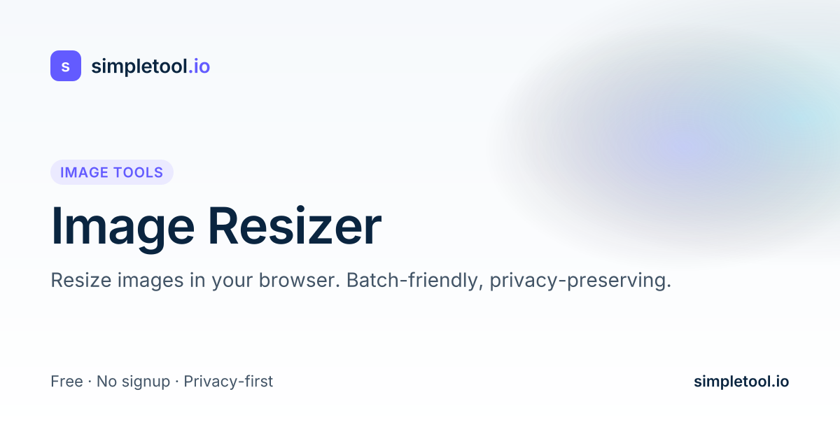 Image Resizer — Free Online Photo Resize Tool | simpletool.io